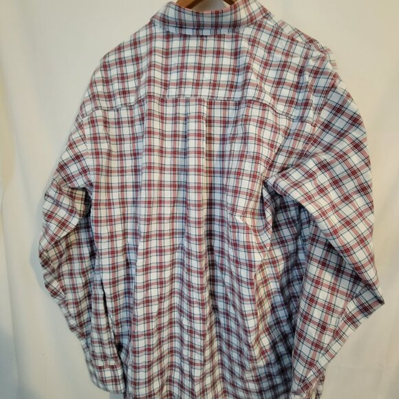 Men's L.L. Bean Long Sleeve Red Plaid Traditional Fit L Shirt - Picture 4 of 4